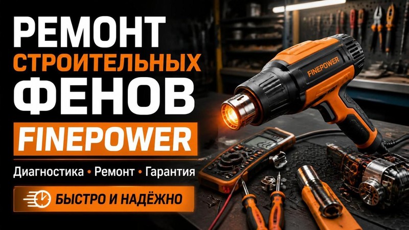 Ремонт строительных фенов FINEPOWER