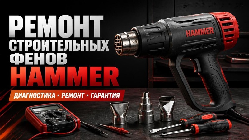 Ремонт строительных фенов Hammer