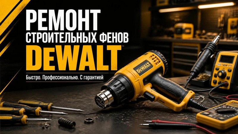 Ремонт строительных фенов DEWALT