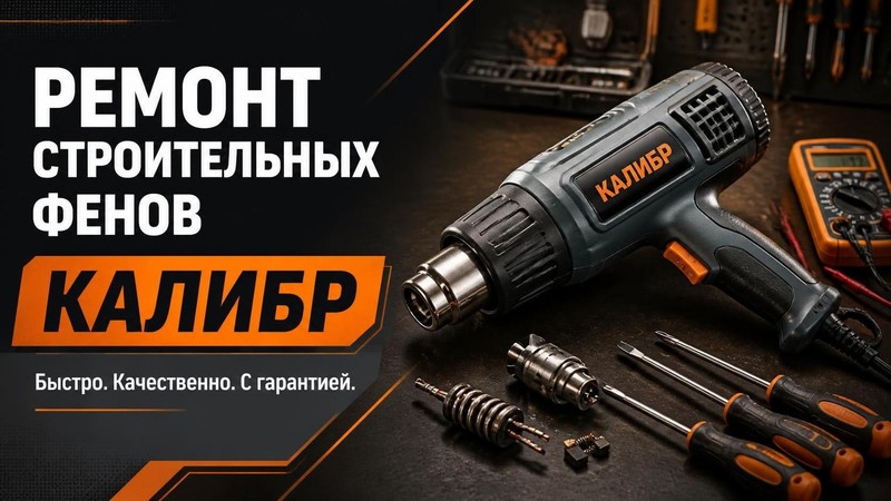 Ремонт строительных фенов КАЛИБР