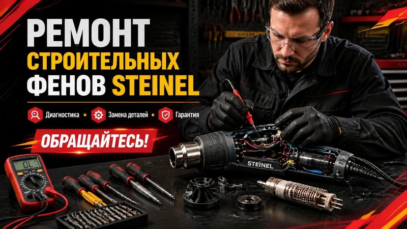 Ремонт строительных фенов Steinel