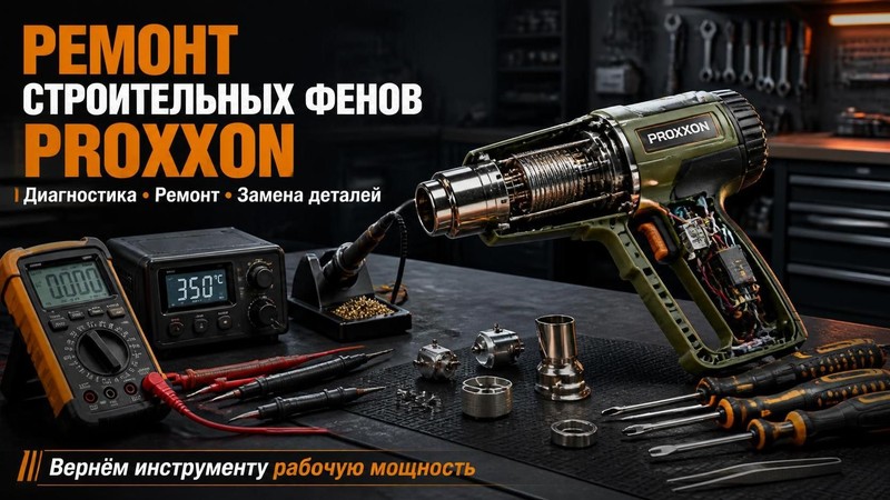 Ремонт строительных фенов Proxxon