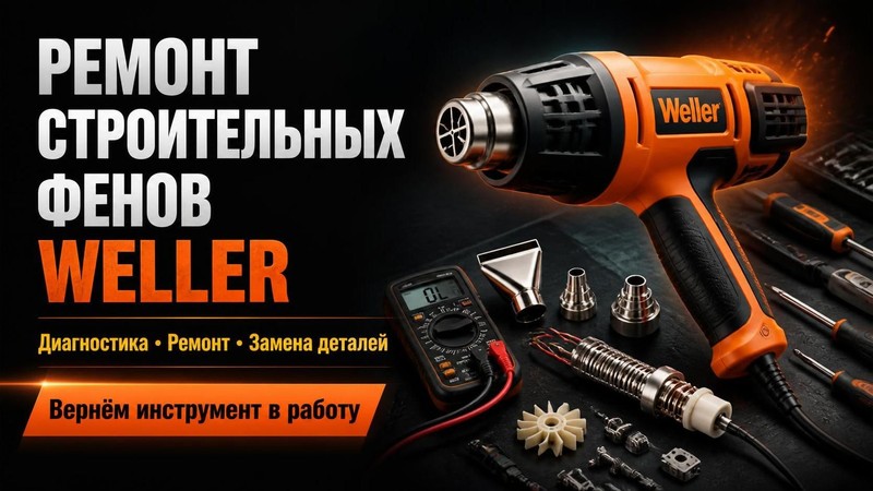 Ремонт строительных фенов Weller