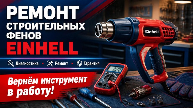 Ремонт строительных фенов Einhell