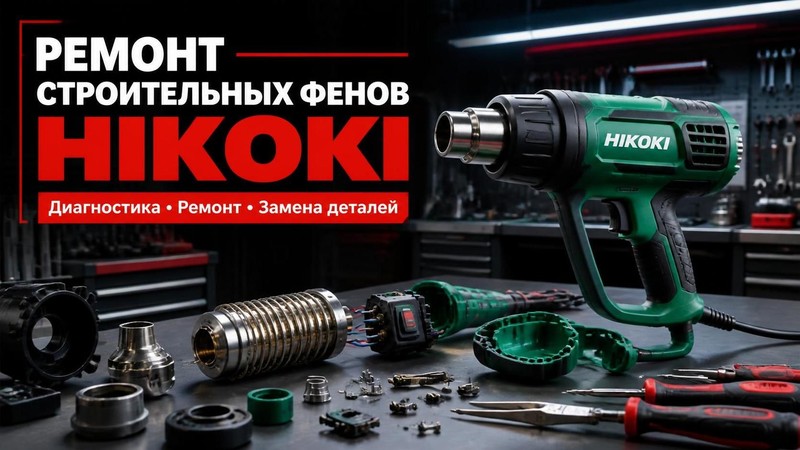Ремонт строительных фенов HIKOKI