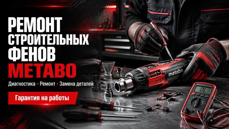 Ремонт строительных фенов Metabo