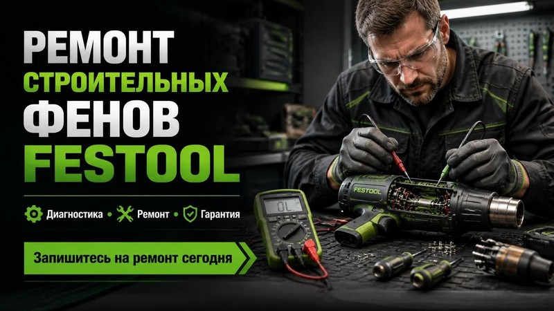 Ремонт строительных фенов Festool