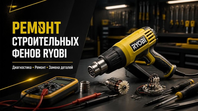 Ремонт строительных фенов Ryobi