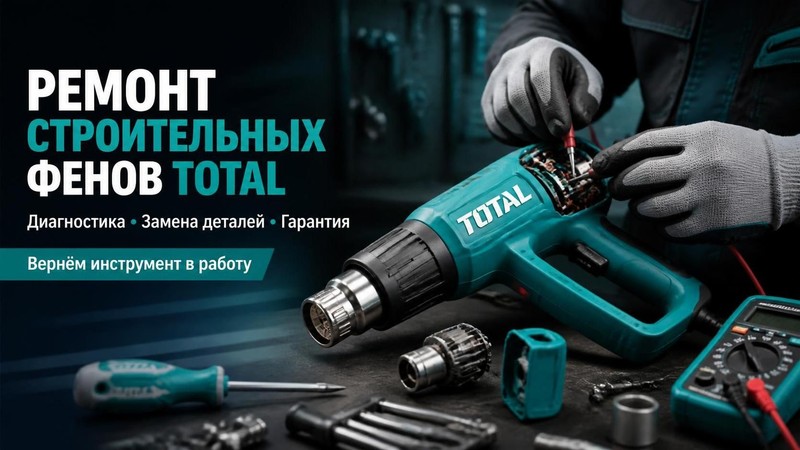 Ремонт строительных фенов Total