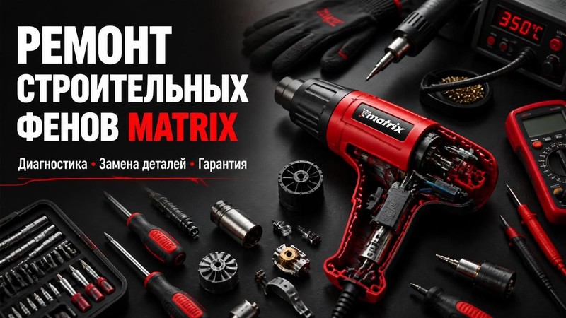 Ремонт строительных фенов Matrix