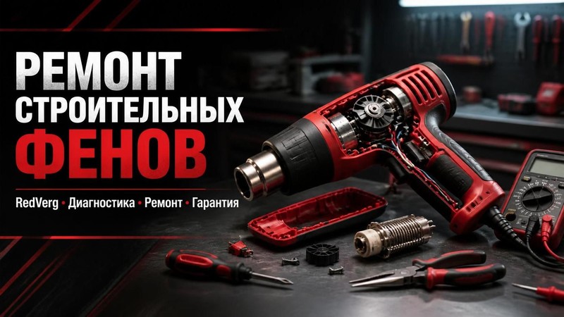 Ремонт строительных фенов RedVerg