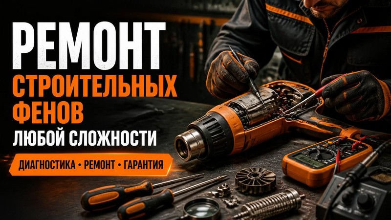 Ремонт строительных фенов любой сложности