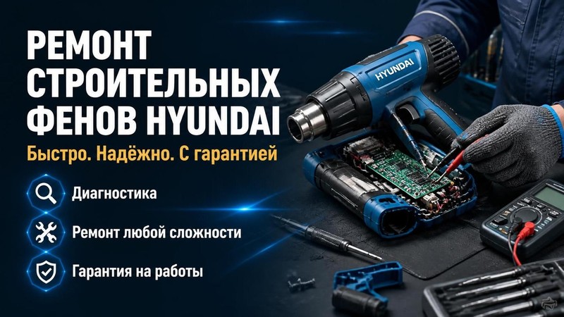 Ремонт строительных фенов Hyundai