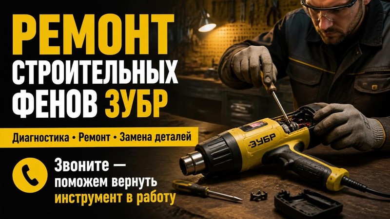 Ремонт строительных фенов ЗУБР