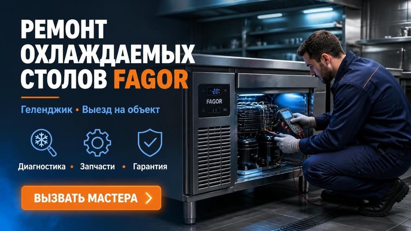 Ремонт охлаждаемых столов Fagor