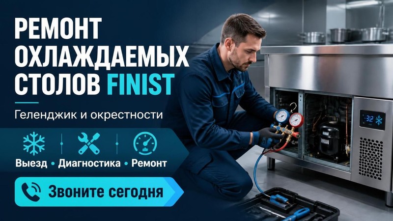 Ремонт охлаждаемых столов Finist