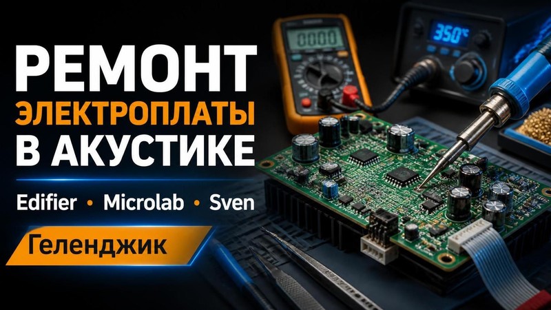 Ремонт электроплаты в акустике Edifier, Microlab, Sven