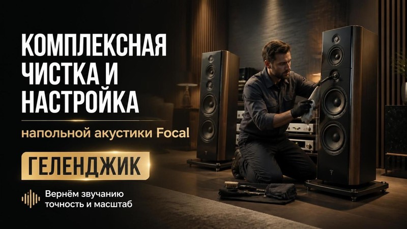 Комплексная чистка и настройка напольной акустики Focal