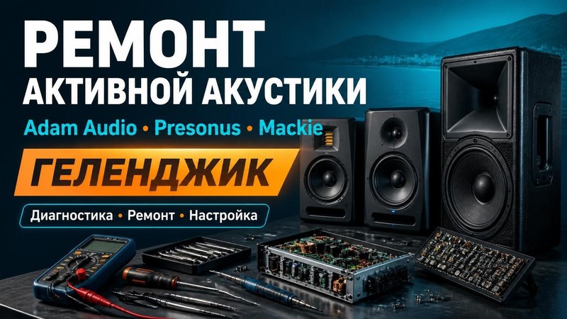 Ремонт активной акустики Adam Audio, Presonus, Mackie