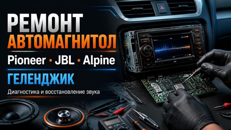 Ремонт автомагнитол Pioneer, JBL, Alpine