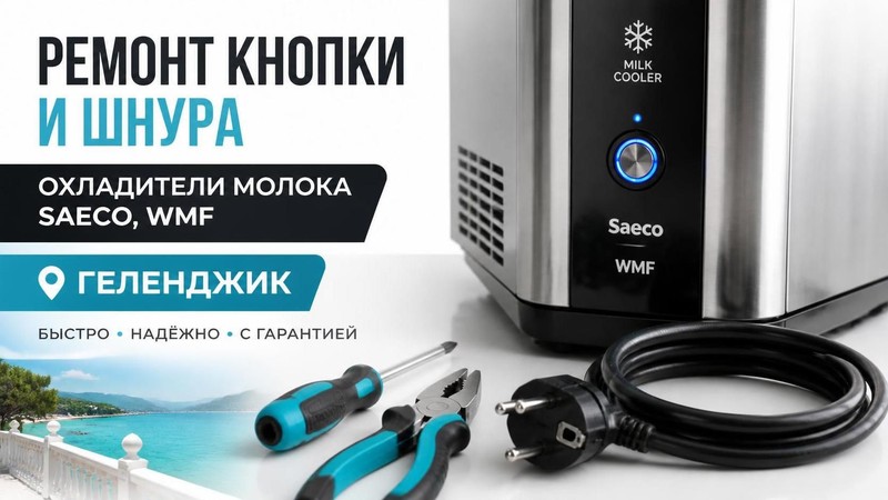 Ремонт кнопки и шнура охладителя молока Saeco, Wmf