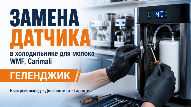 Замена датчика в холодильнике для молока Wmf, Carimali