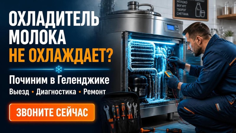 Починим охладитель молока не охлаждает