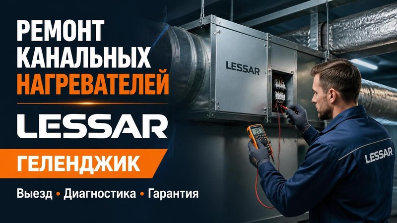 Ремонт электрического канального нагревателя LESSAR