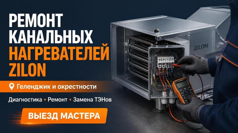 Ремонт электрического канального нагревателя ZILON