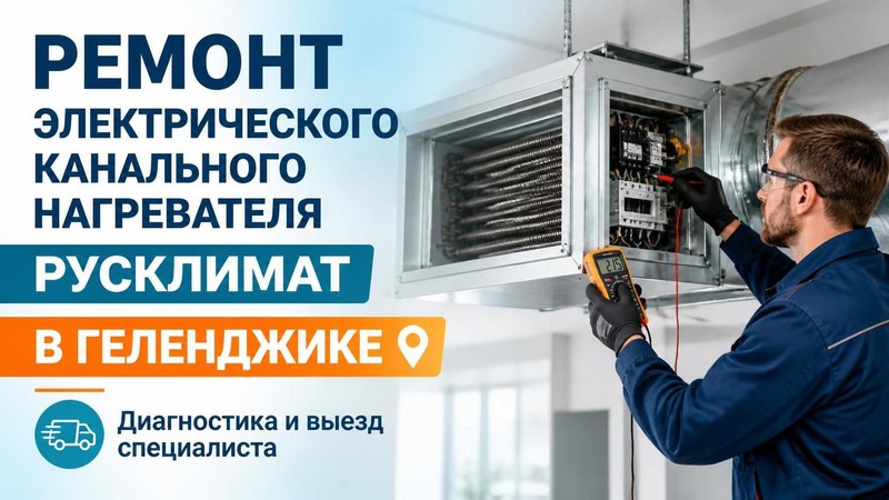 Ремонт электрического канального нагревателя РУСКЛИМАТ