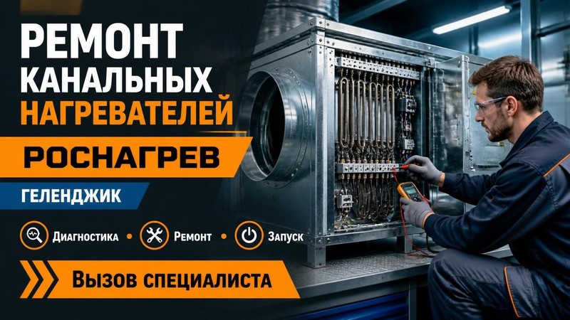 Ремонт электрического канального нагревателя РОСНАГРЕВ