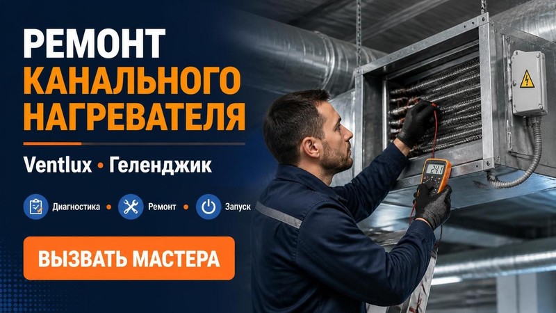Ремонт электрического канального нагревателя Ventlux