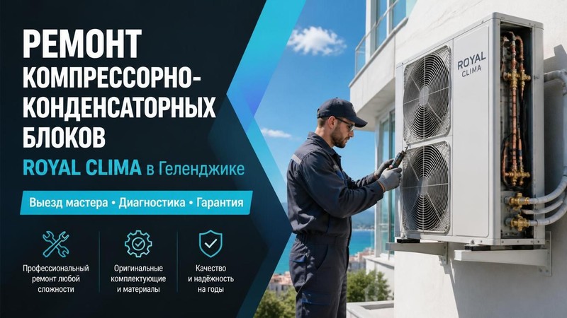 Ремонт компрессорно-конденсаторных блоков ROYAL CLIMA
