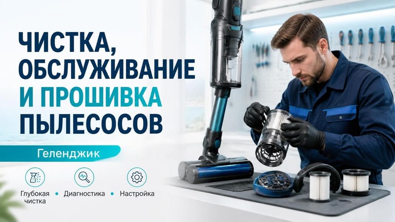 Чистка, обслуживание и прошивка пылесосов
