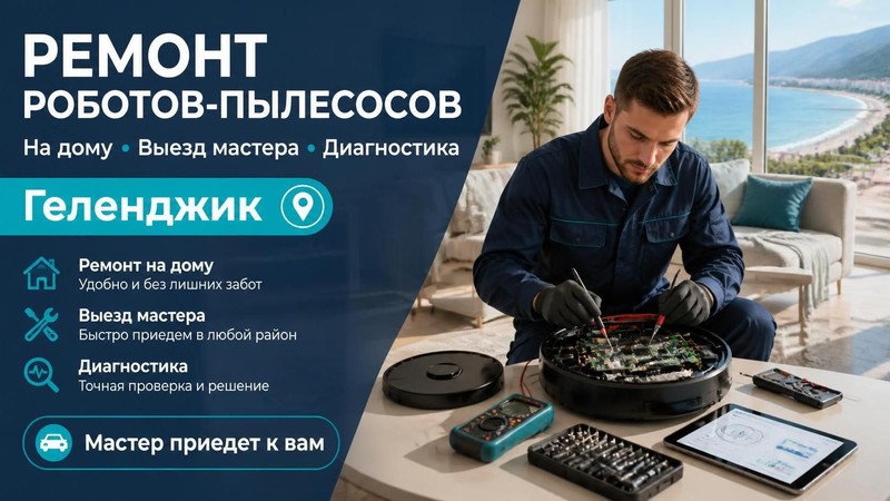 Ремонт роботов-пылесосов на дому с выездом мастера и диагностикой