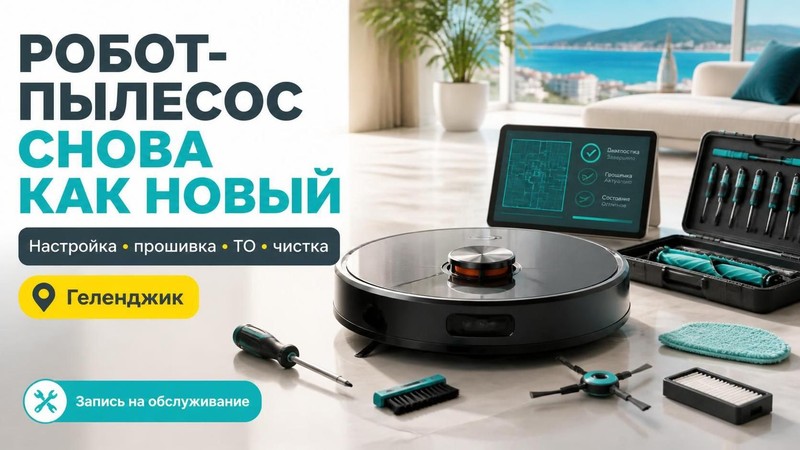 Настройка, прошивка, ТО и чистка роботов-пылесосов