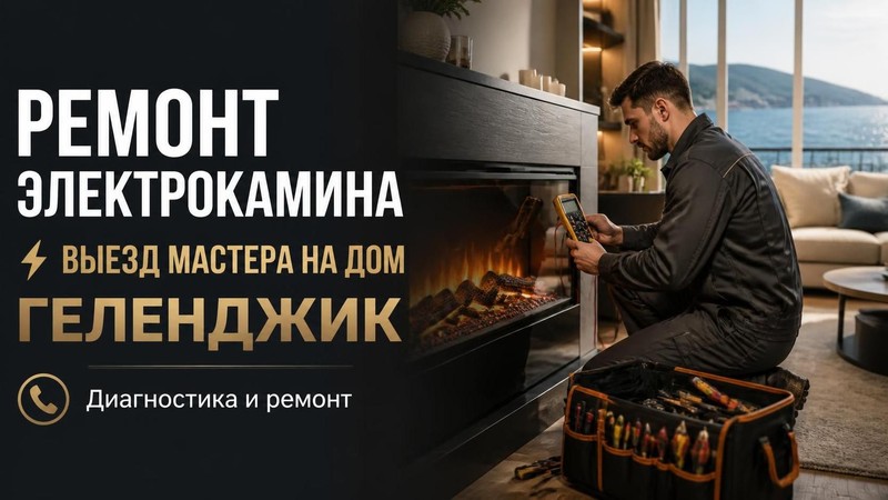 Ремонт электрокамина на дому выезд мастера