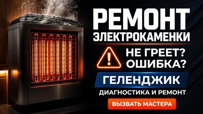 Ремонт электрокаменки: не греет, ошибка