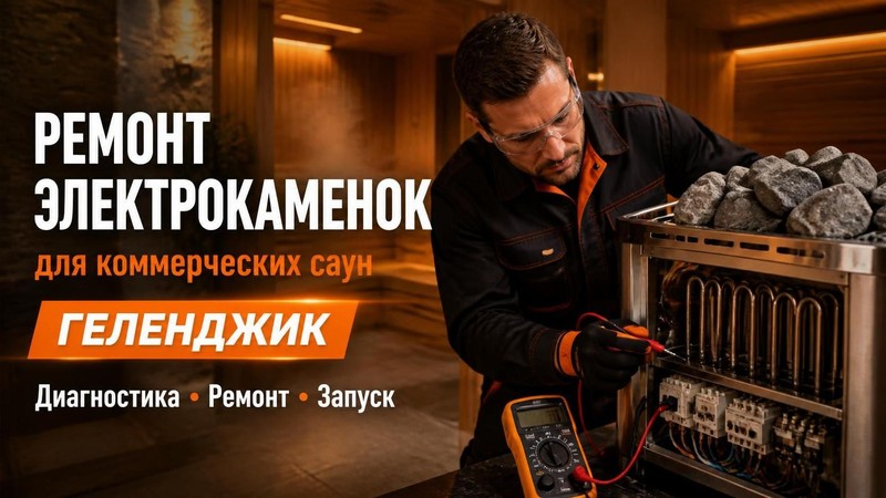 Ремонт коммерческих электрокаменок для саун