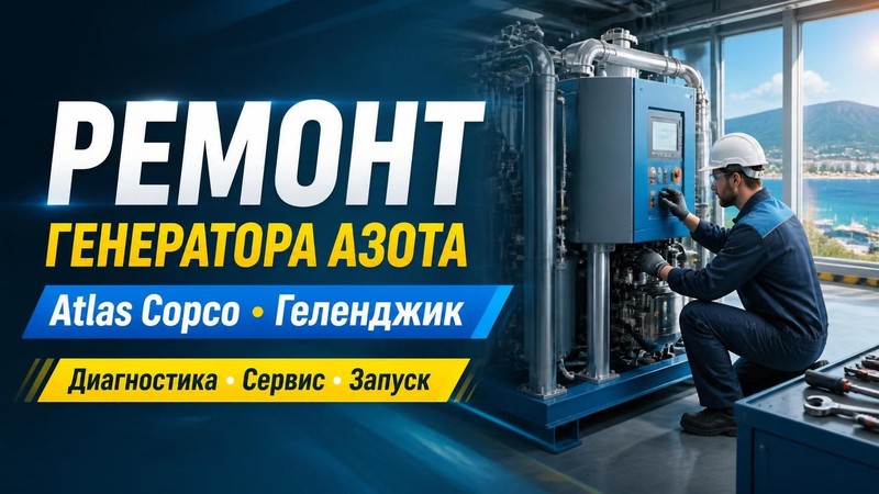 Ремонт генератора азота Atlas Copco