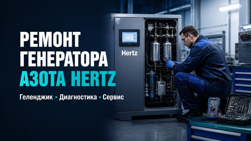 Ремонт генератора азота Hertz