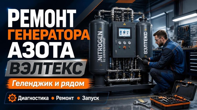 Ремонт генератора азота Вэлтекс
