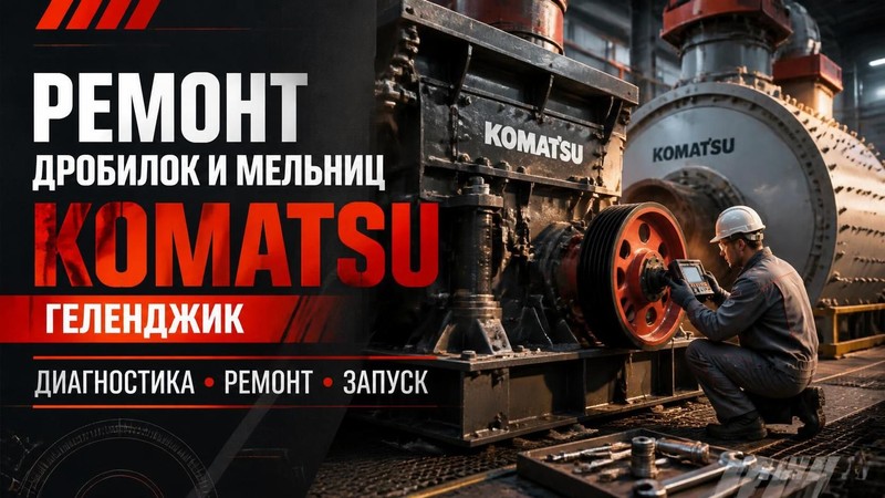 Ремонт дробилок и мельниц KOMATSU