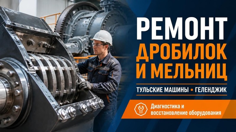 Ремонт дробилок и мельниц Тульские Машины