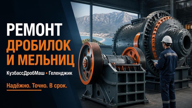 Ремонт дробилок и мельниц КузбассДробМаш