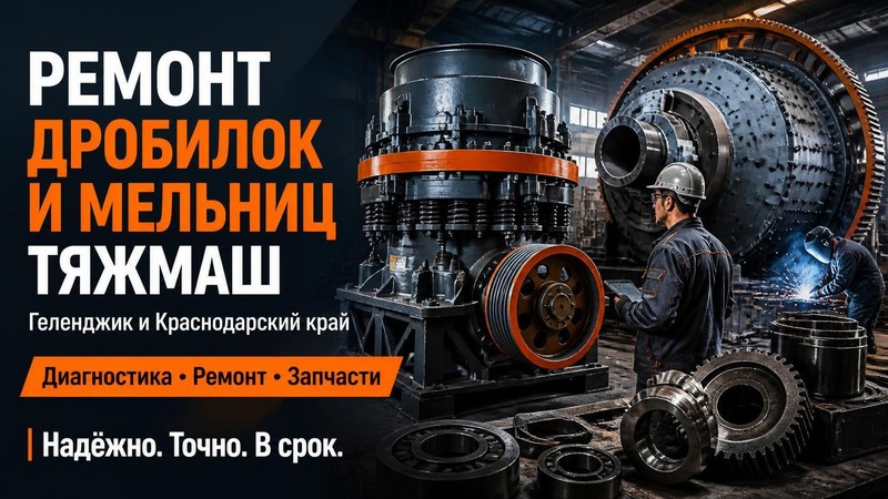 Ремонт дробилок и мельниц Тяжмаш
