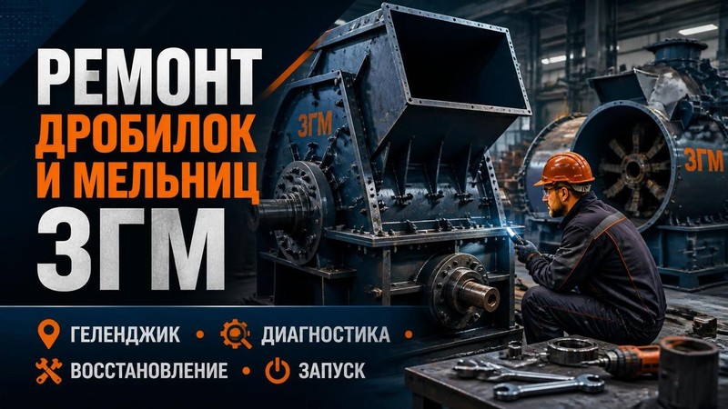 Ремонт дробилок и мельниц ЗГМ