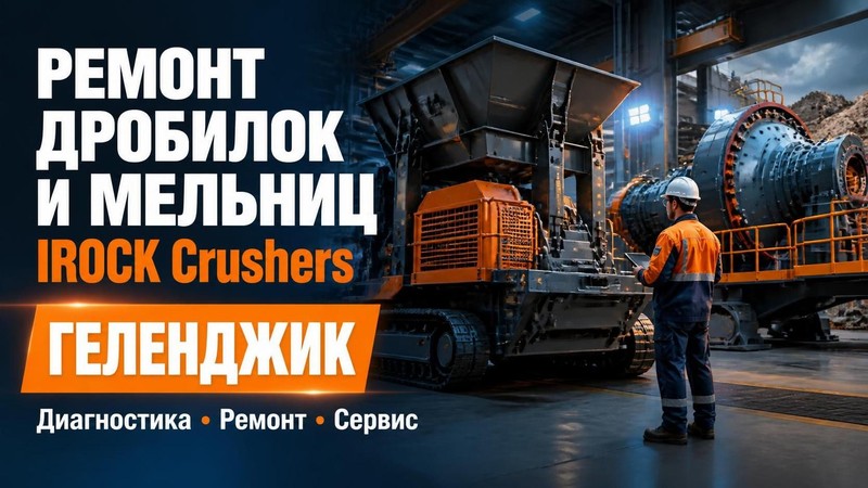 Ремонт дробилок и мельниц IROCK Crushers