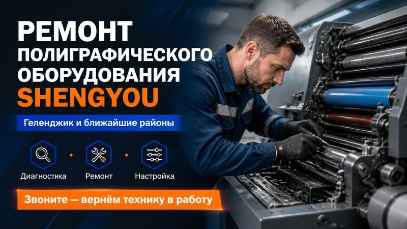 Ремонт полиграфического оборудования Shengyou