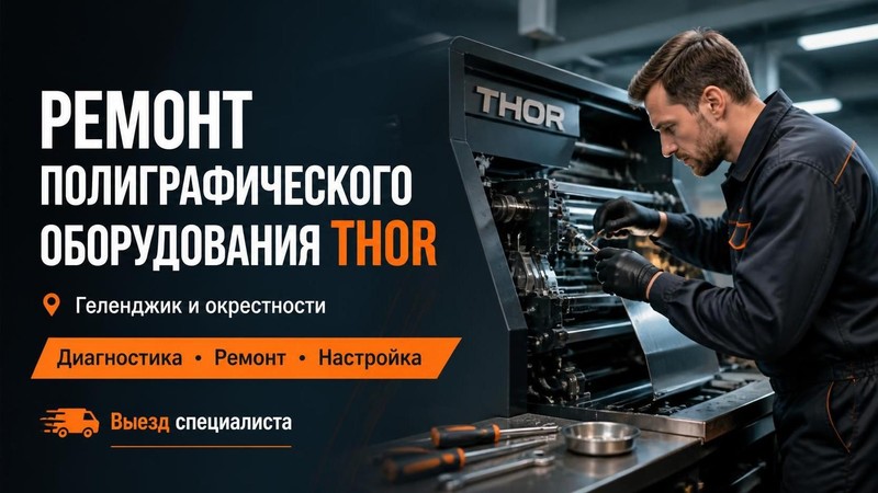 Ремонт полиграфического оборудования THOR — Алексей, фото